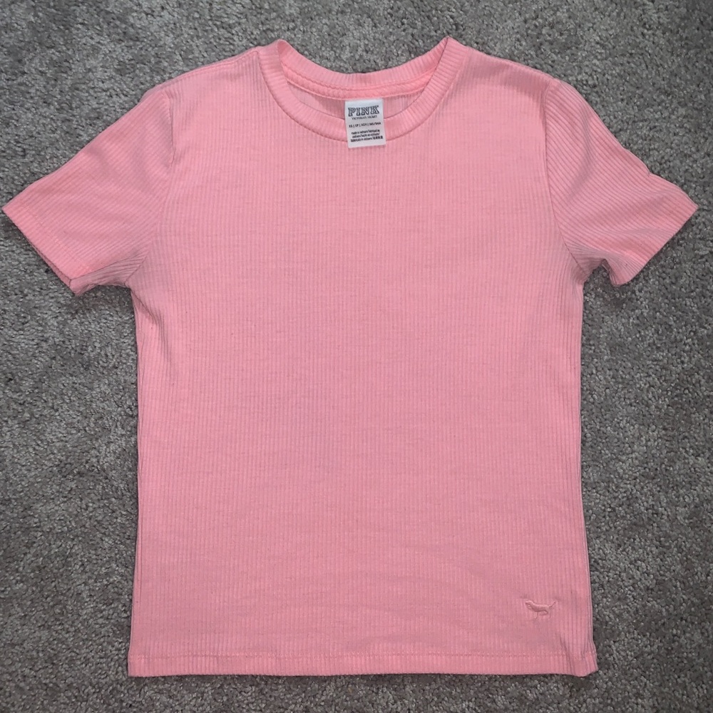 VS PINK ribbed t-shirt